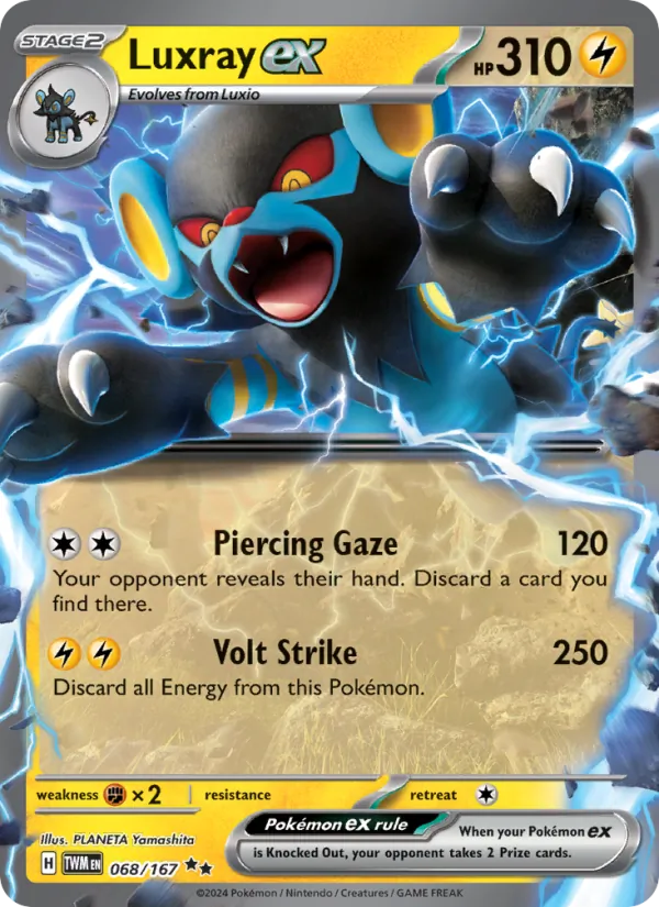 Luxray ex 068/167  - Holofoil SV06 Twilight Masquerade - Double Rare