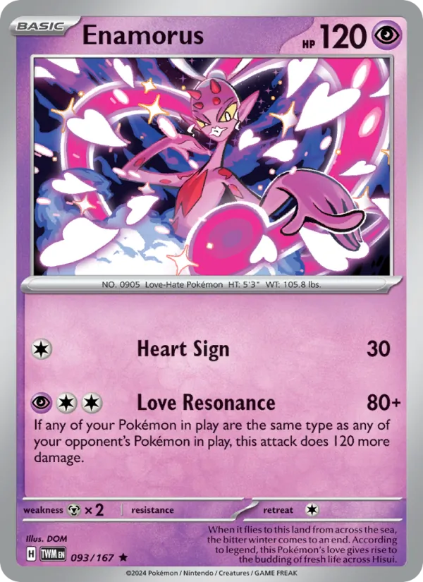 Enamorus 093/167  - Holofoil SV06 Twilight Masquerade - Rare
