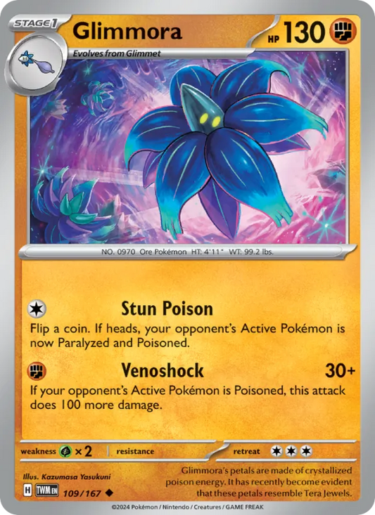 Glimmora 109/167  - Reverse Holofoil SV06 Twilight Masquerade - Uncommon