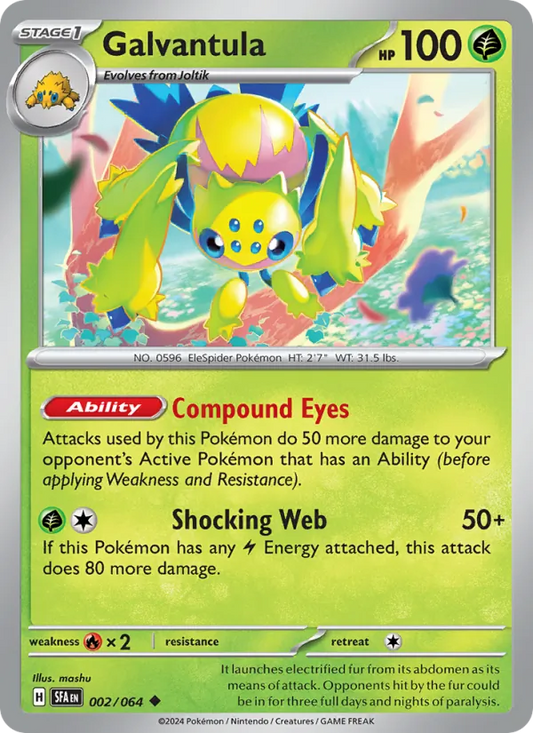Galvantula 002/064  - Reverse Holofoil SV Shrouded Fable - Uncommon