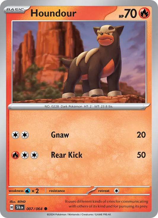 Houndour 007/064  - Reverse Holofoil SV Shrouded Fable - Common