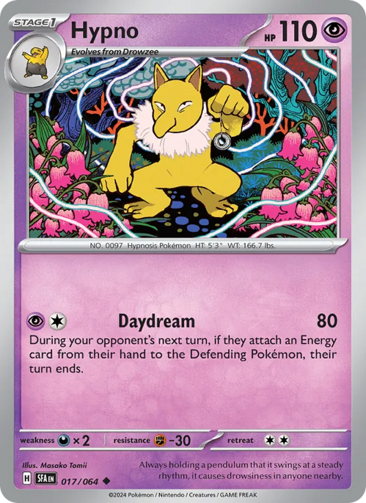 Hypno 017/064  - Reverse Holofoil SV Shrouded Fable - Uncommon