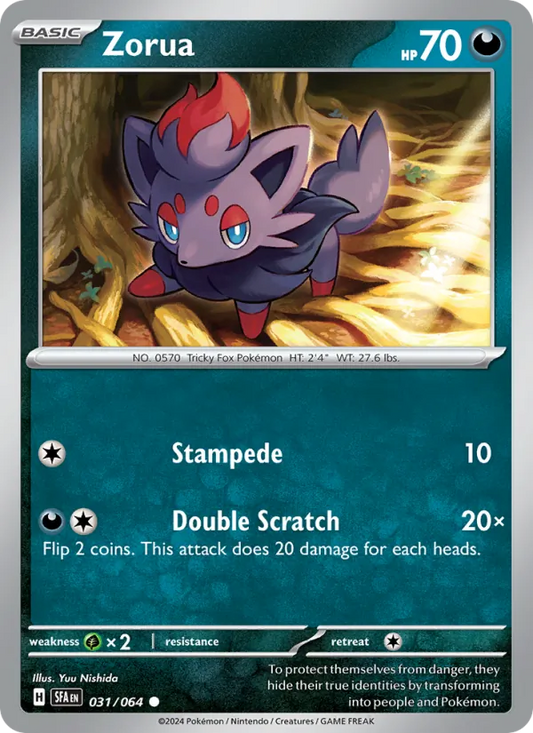 Zorua 031/064  - Reverse Holofoil SV Shrouded Fable - Common