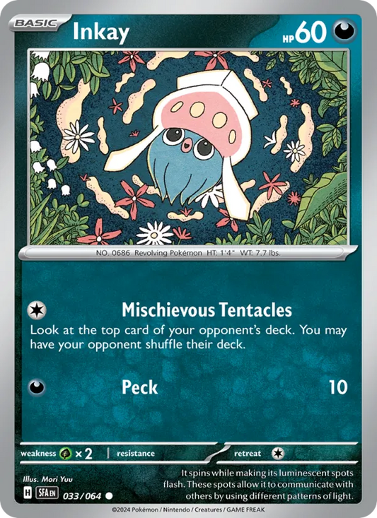 Inkay 033/064  - Reverse Holofoil SV Shrouded Fable - Common