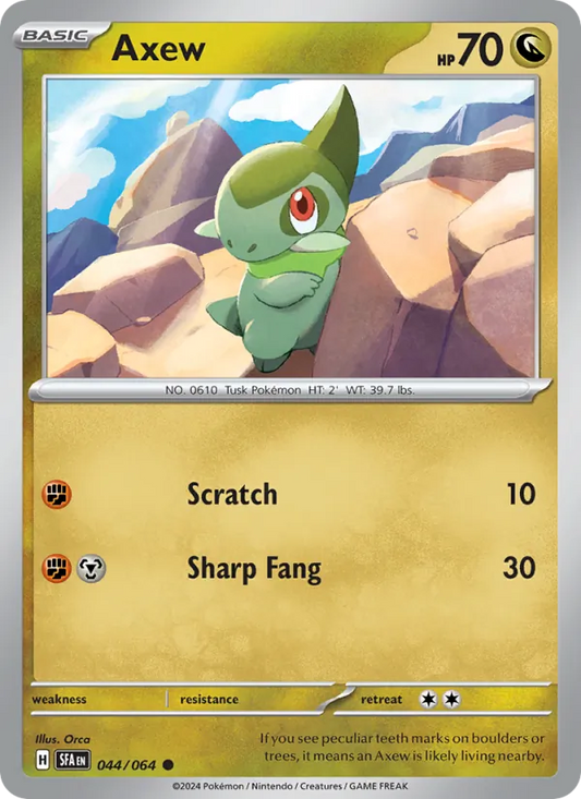 Axew 044/064  - Reverse Holofoil SV Shrouded Fable - Common