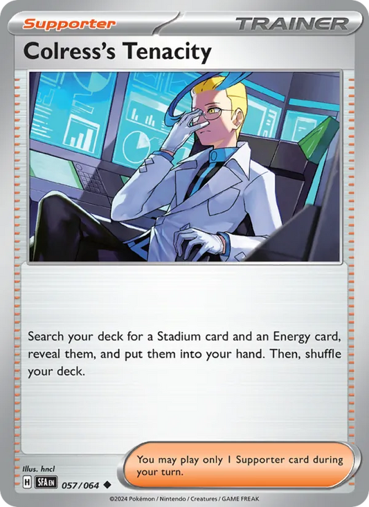 Colress's Tenacity 057/064  - Reverse Holofoil SV Shrouded Fable - Uncommon