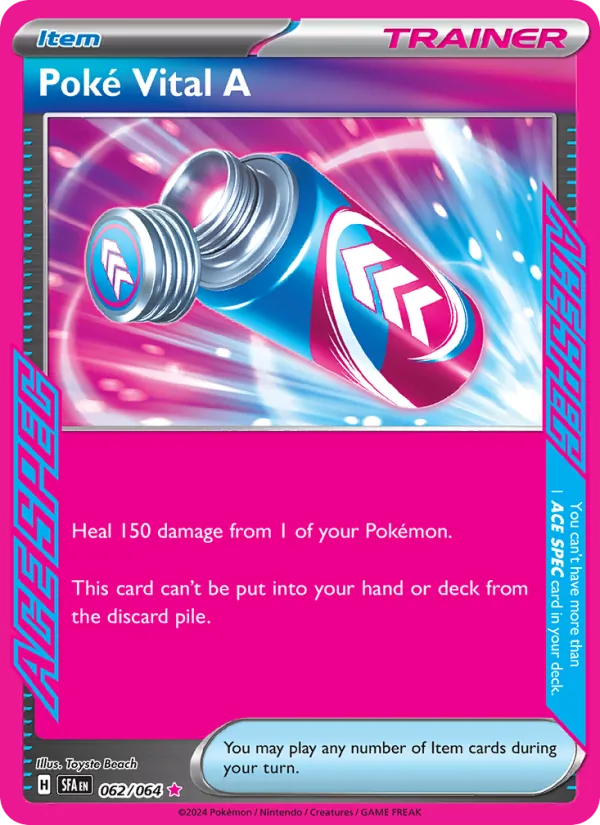 Poké Vital A 062/064  - Holofoil SV Shrouded Fable - ACE SPEC Rare