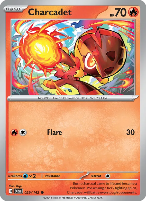 Charcadet 029/142  - Reverse Holofoil SV07 Stellar Crown - Common