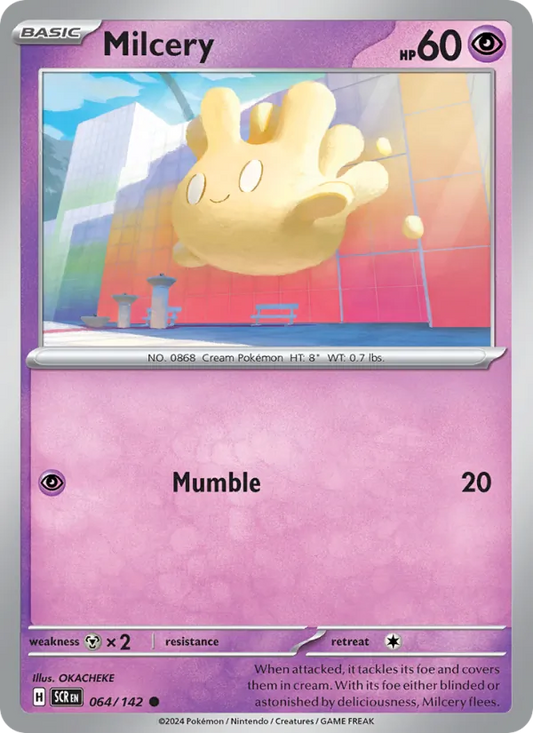 Milcery 064/142  - Reverse Holofoil SV07 Stellar Crown - Common