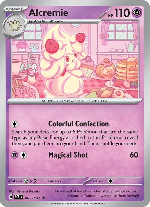 Alcremie 065/142  - Reverse Holofoil SV07 Stellar Crown - Rare