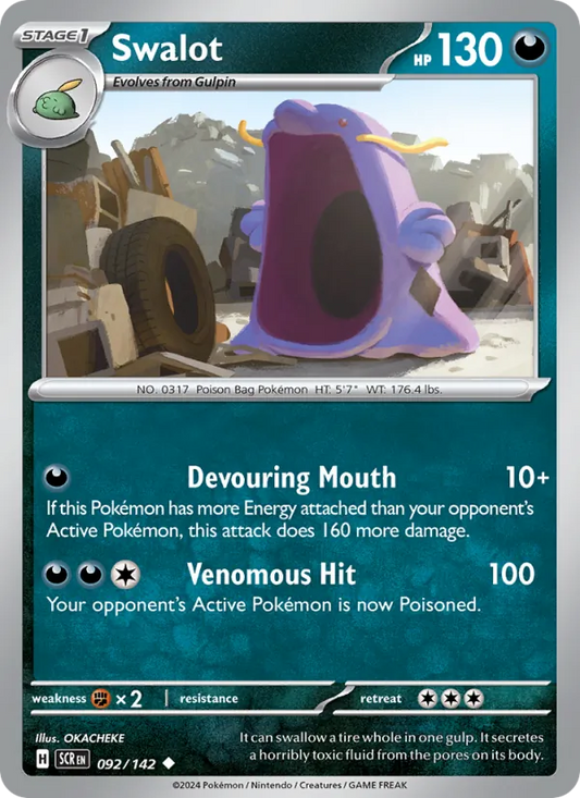 Swalot 092/142  - Reverse Holofoil SV07 Stellar Crown - Uncommon