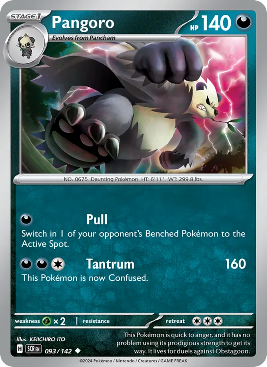 Pangoro 093/142  - Reverse Holofoil SV07 Stellar Crown - Uncommon