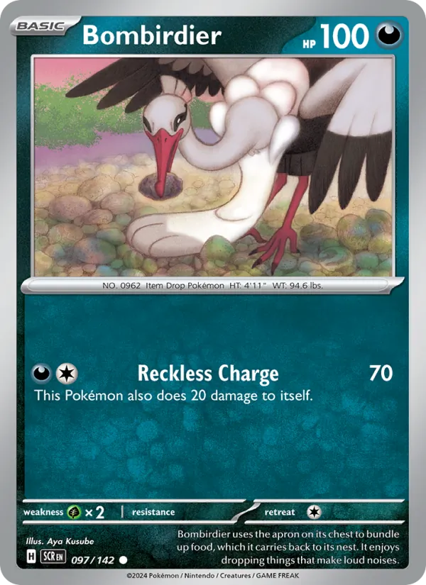 Bombirdier 097/142  - Reverse Holofoil SV07 Stellar Crown - Common
