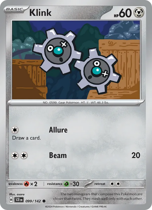 Klink 099/142  - Reverse Holofoil SV07 Stellar Crown - Common