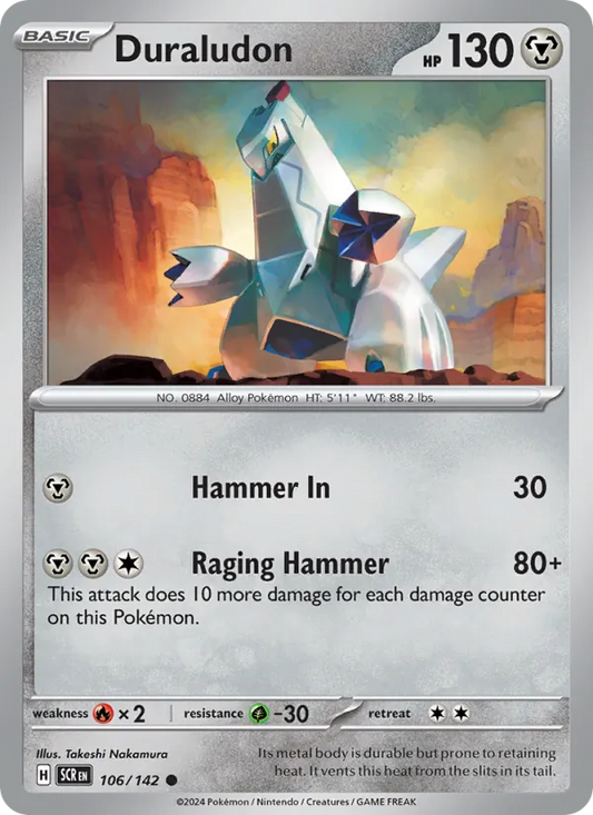 Duraludon 106/142  - Reverse Holofoil SV07 Stellar Crown - Common