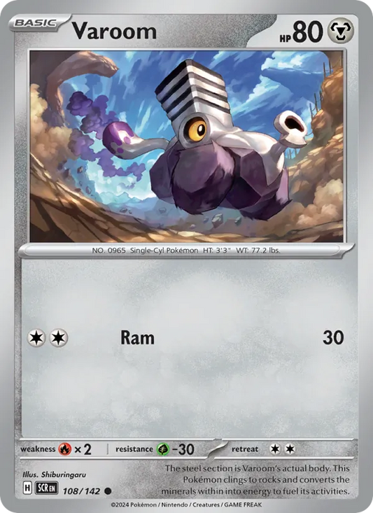Varoom 108/142  - Reverse Holofoil SV07 Stellar Crown - Common