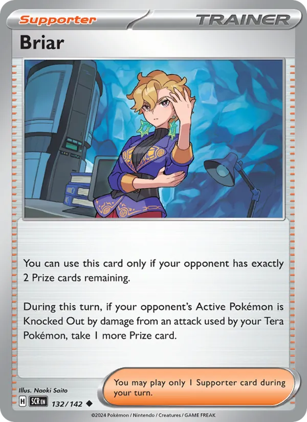 Briar 132/142  - Reverse Holofoil SV07 Stellar Crown - Uncommon