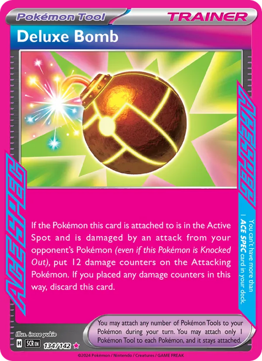 Deluxe Bomb 134/142  - Holofoil SV07 Stellar Crown - ACE SPEC Rare