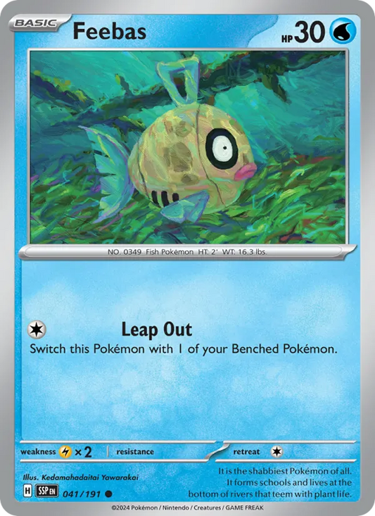 Feebas 041/191  - Reverse Holofoil SV08 Surging Sparks - Common