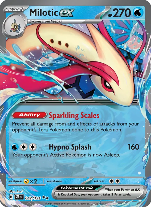 Milotic ex 042/191  - Holofoil SV08 Surging Sparks - Double Rare