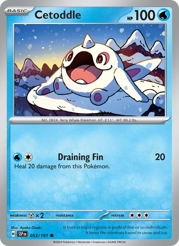Cetoddle 053/191  - Reverse Holofoil SV08 Surging Sparks - Common