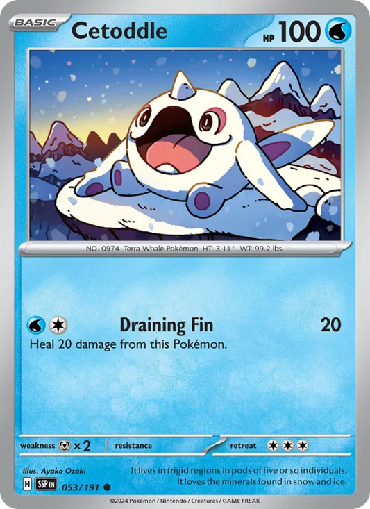 Cetoddle 053/191  - Reverse Holofoil SV08 Surging Sparks - Common