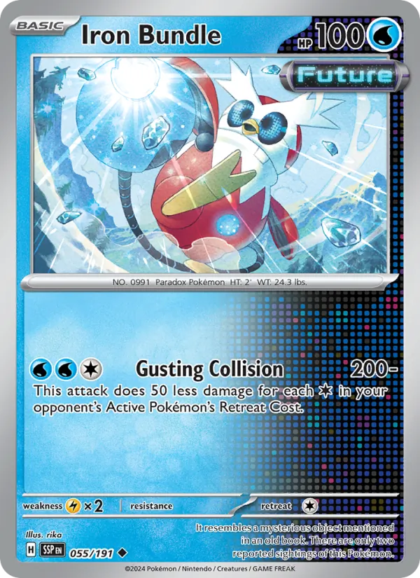 Iron Bundle 055/191  - Reverse Holofoil SV08 Surging Sparks - Uncommon