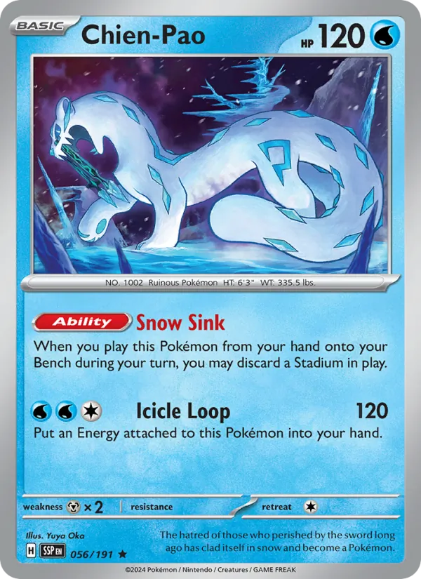 Chien-Pao 056/191  - Holofoil SV08 Surging Sparks - Rare