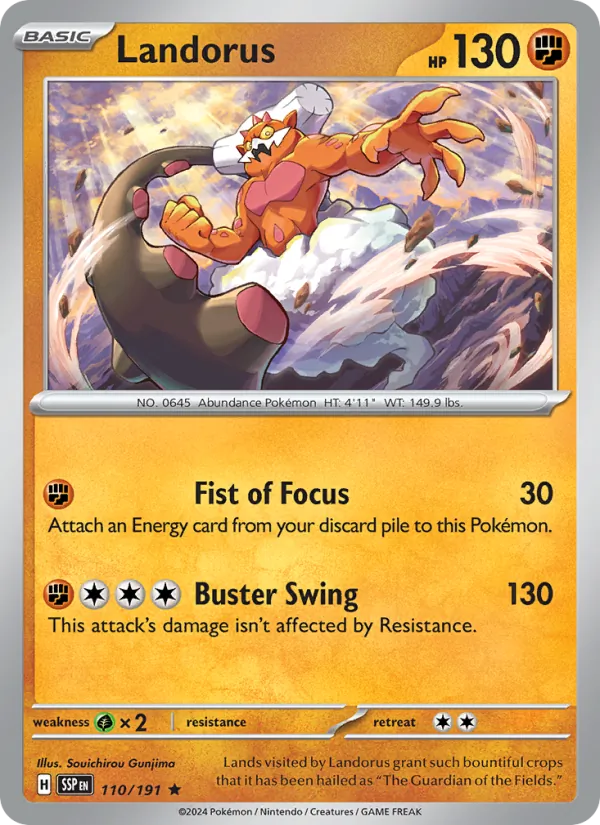 Landorus 110/191  - Holofoil SV08 Surging Sparks - Rare