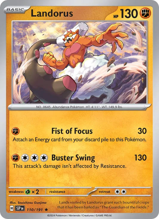 Landorus 110/191  - Holofoil SV08 Surging Sparks - Rare