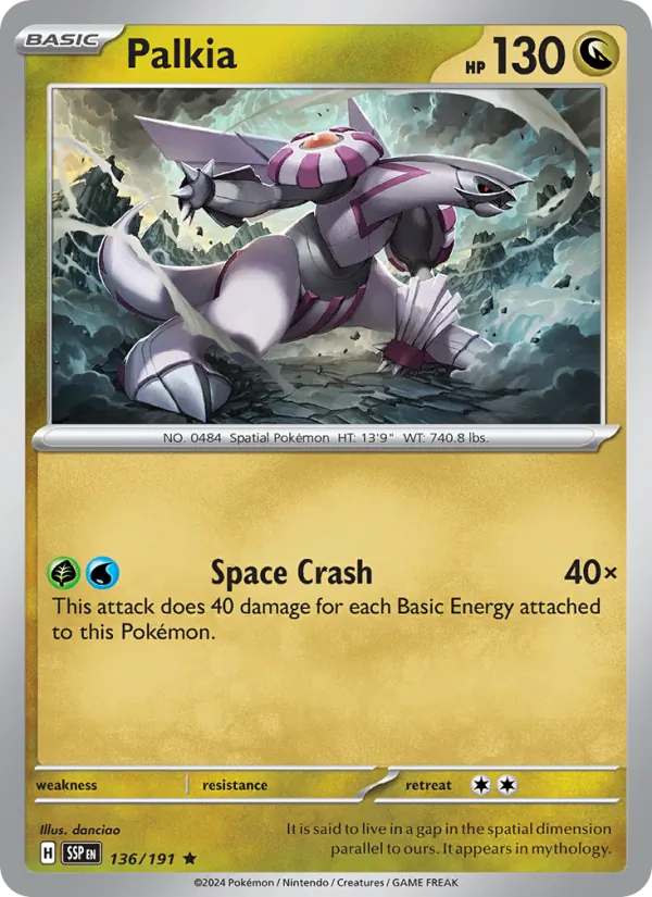 Palkia 136/191  - Holofoil SV08 Surging Sparks - Rare