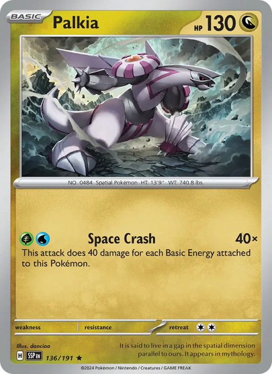 Palkia 136/191  - Holofoil SV08 Surging Sparks - Rare