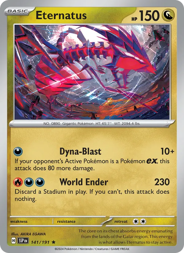 Eternatus 141/191  - Holofoil SV08 Surging Sparks - Rare