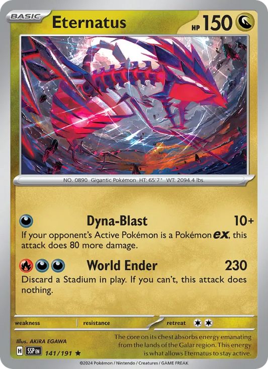 Eternatus 141/191  - Holofoil SV08 Surging Sparks - Rare
