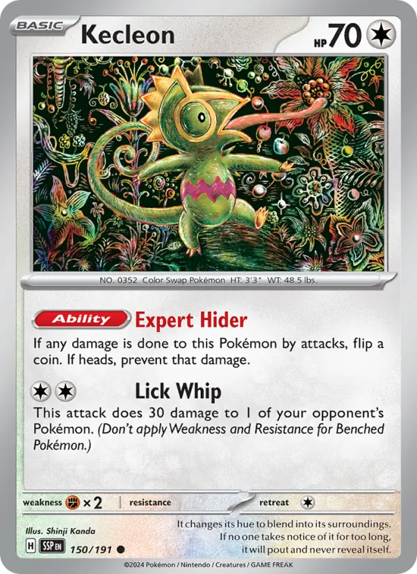 Kecleon 150/191  - Reverse Holofoil SV08 Surging Sparks - Common