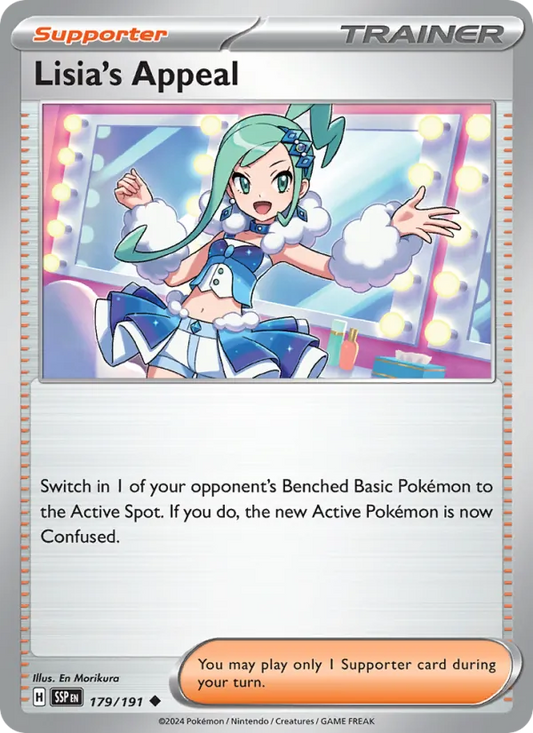 Lisia's Appeal 179/191  - Reverse Holofoil SV08 Surging Sparks - Uncommon