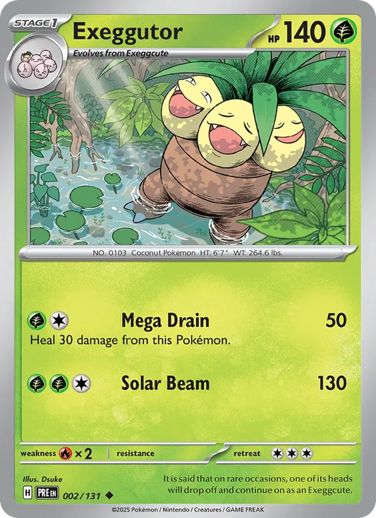 Exeggutor 002/131  - Reverse Holofoil SV Prismatic Evolutions - Uncommon