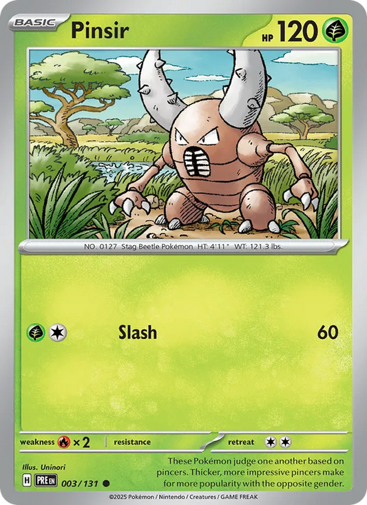 Pinsir 003/131  - Reverse Holofoil SV Prismatic Evolutions - Common