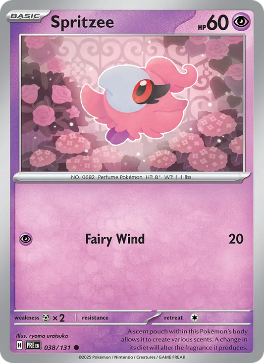 Spritzee 038/131  - Reverse Holofoil SV Prismatic Evolutions - Common