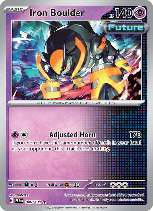 Iron Boulder 046/131  - Reverse Holofoil SV Prismatic Evolutions - Rare