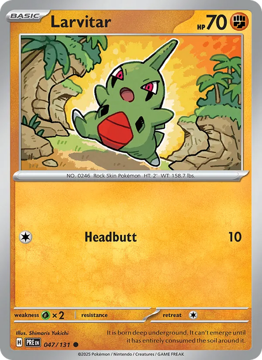 Larvitar 047/131  - Reverse Holofoil SV Prismatic Evolutions - Common