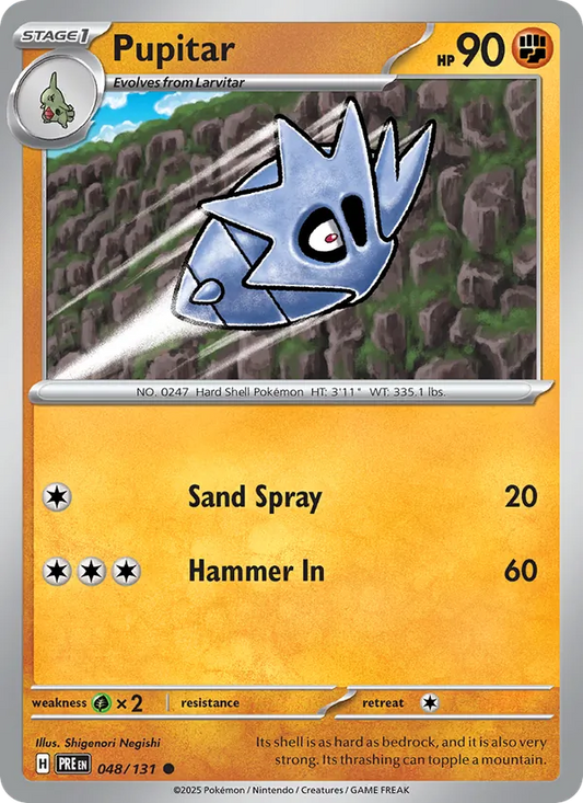 Pupitar 048/131  - Reverse Holofoil SV Prismatic Evolutions - Common