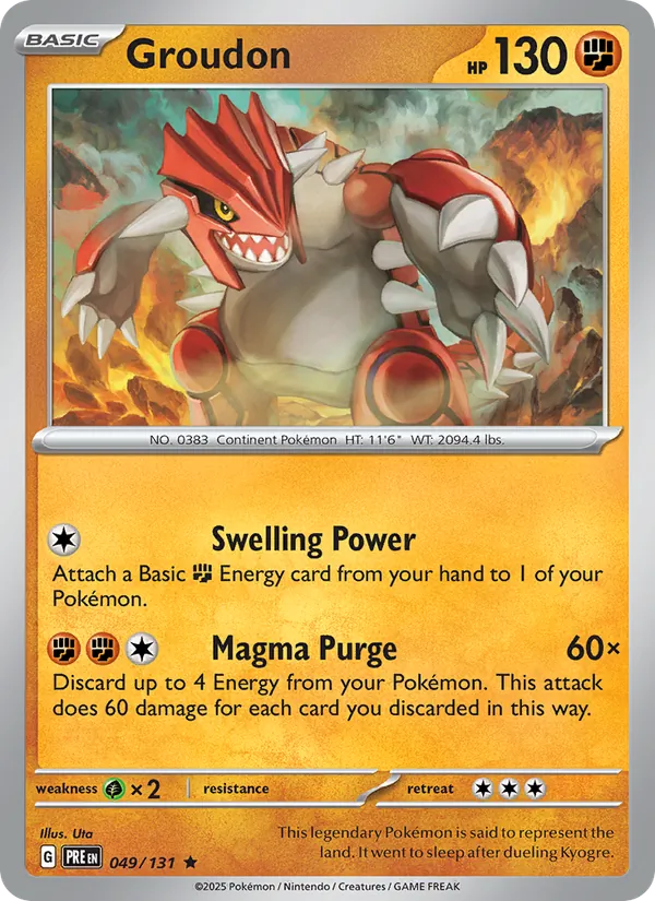Groudon 049/131  - Holofoil SV Prismatic Evolutions - Rare