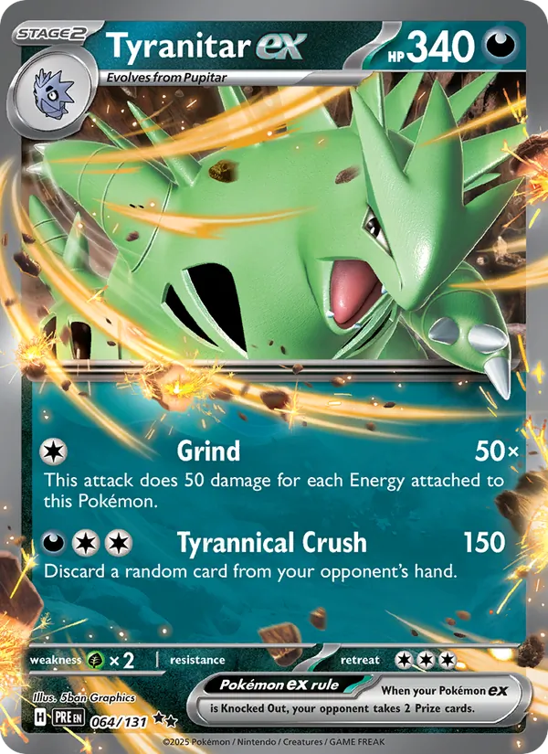 Tyranitar ex 064/131  - Holofoil SV Prismatic Evolutions - Double Rare