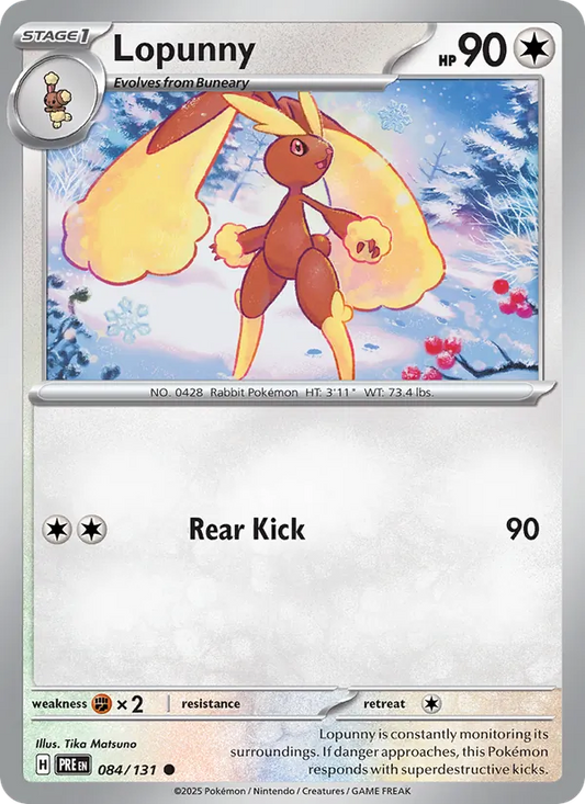 Lopunny 084/131  - Reverse Holofoil SV Prismatic Evolutions - Common