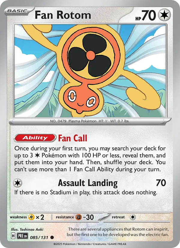 Fan Rotom 085/131  - Reverse Holofoil SV Prismatic Evolutions - Common