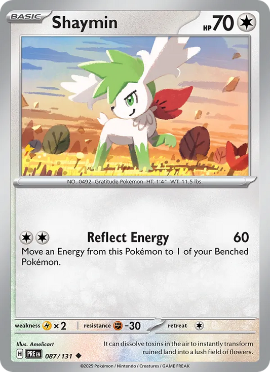 Shaymin 087/131  - Reverse Holofoil SV Prismatic Evolutions - Uncommon