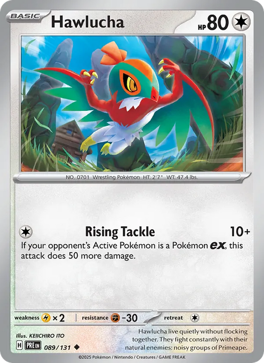 Hawlucha 089/131  - Reverse Holofoil SV Prismatic Evolutions - Uncommon