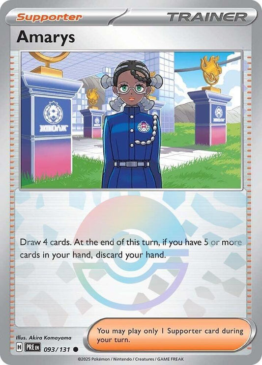 Amarys - 093/131 (Poke Ball Pattern) 093/131  - Holofoil SV Prismatic Evolutions - Common