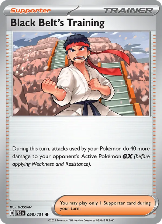 Black Belt's Training 098/131  - Reverse Holofoil SV Prismatic Evolutions - Common